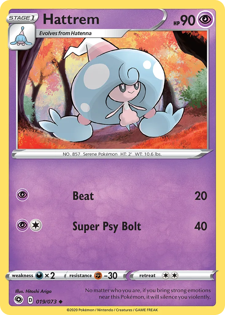 2020 Champion's Path Hattrem Uncommon #19/73 Uncommon card image