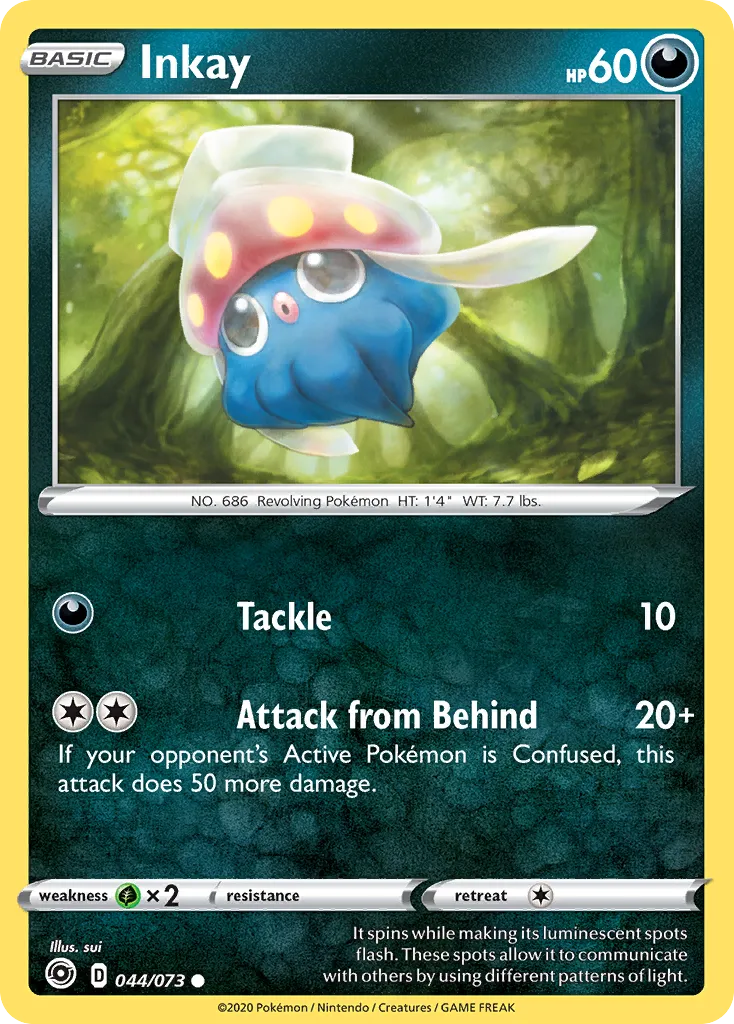 2020 Champion's Path Inkay Common #44/73 Common card image