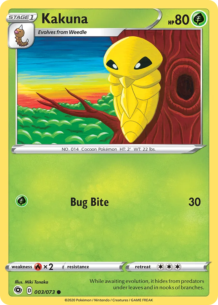 2020 Champion's Path Kakuna Common #03/73 Common card image