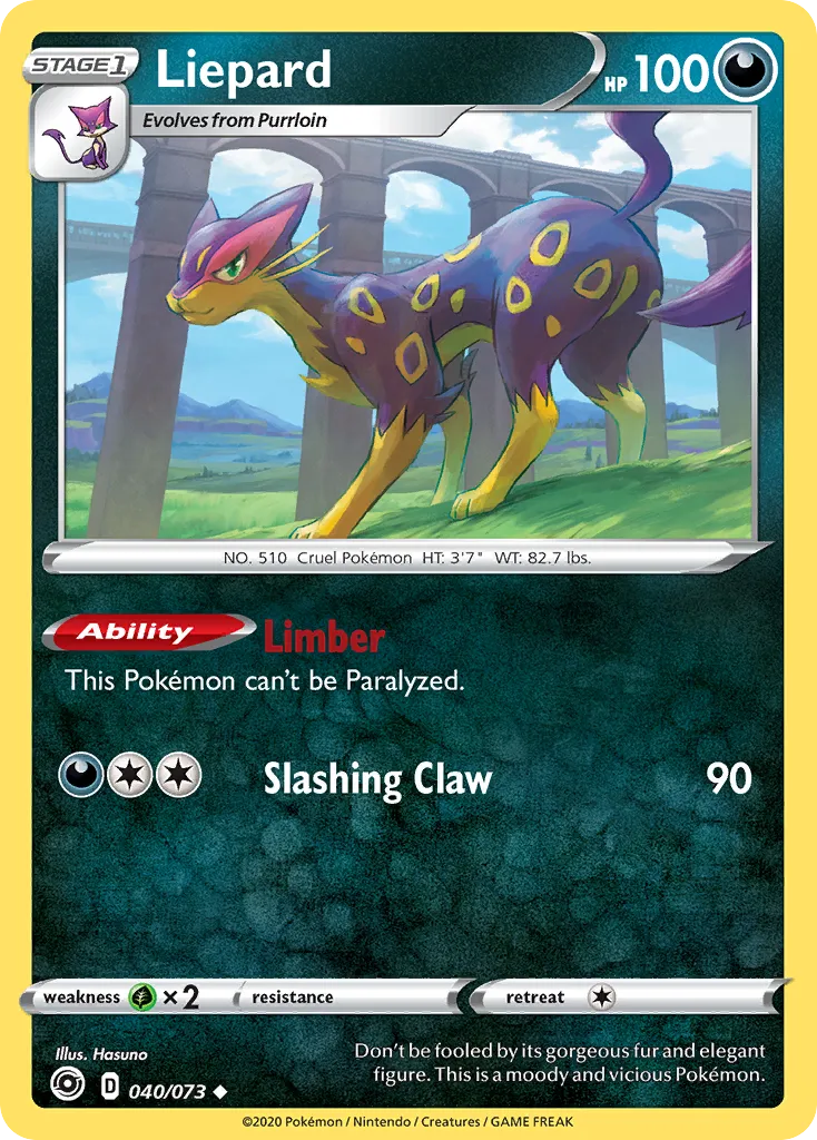 2020 Champion's Path Liepard Uncommon #40/73 Uncommon card image