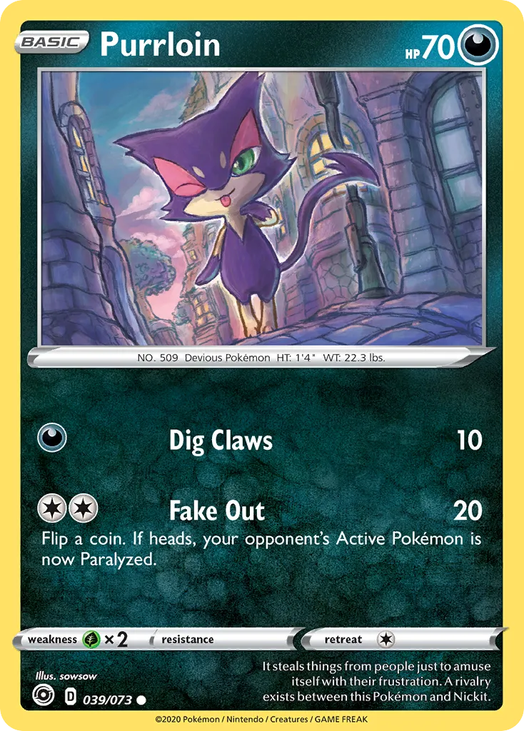 2020 Champion's Path Purrloin Common #39/73 Common card image