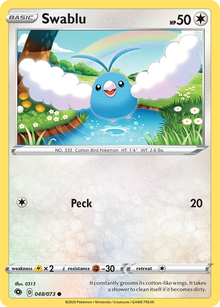 2020 Champion's Path Swablu Common #48/73 Common card image