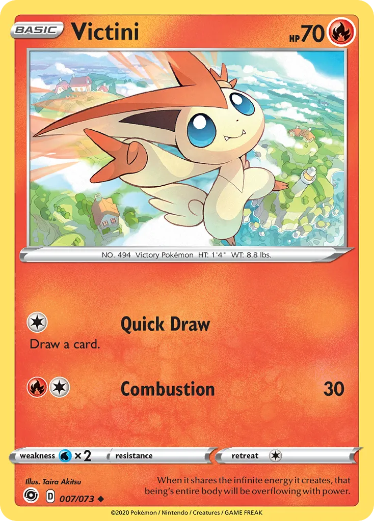 2020 Champion's Path Victini Uncommon #07/73 Uncommon card image