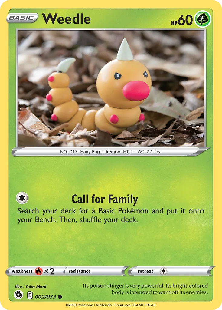 2020 Champion's Path Weedle Common #02/73 Common card image