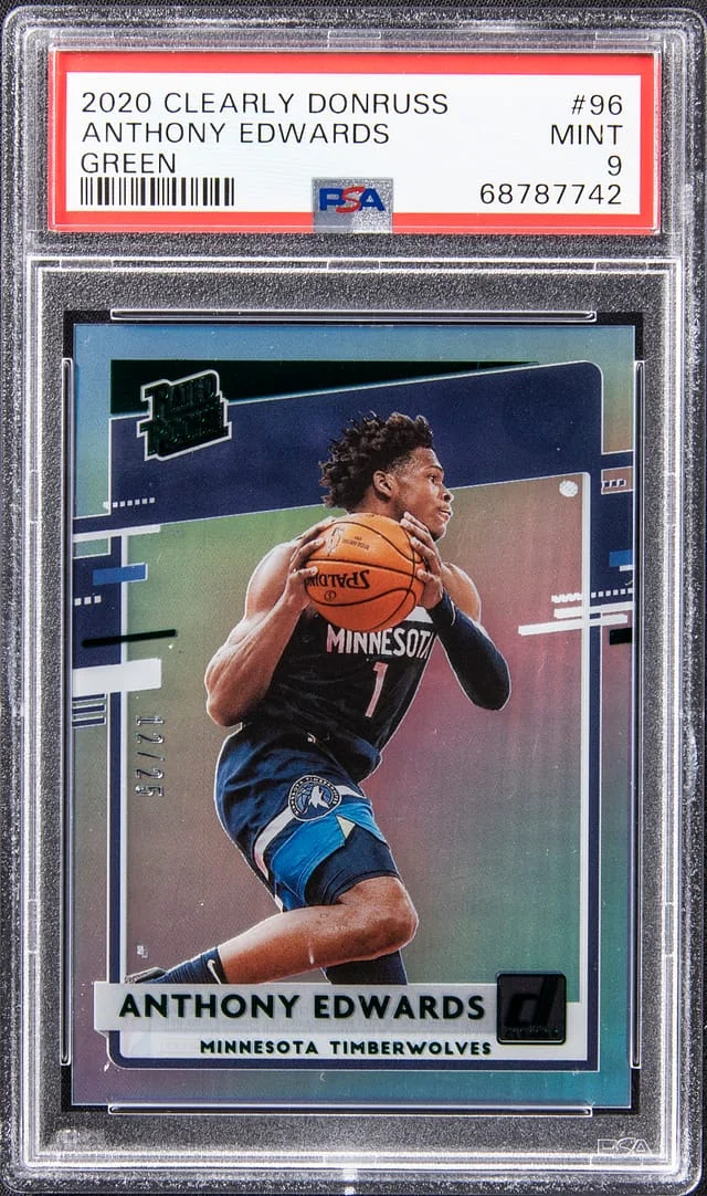 2020 Clearly Donruss Green Anthony Edwards #96 card image