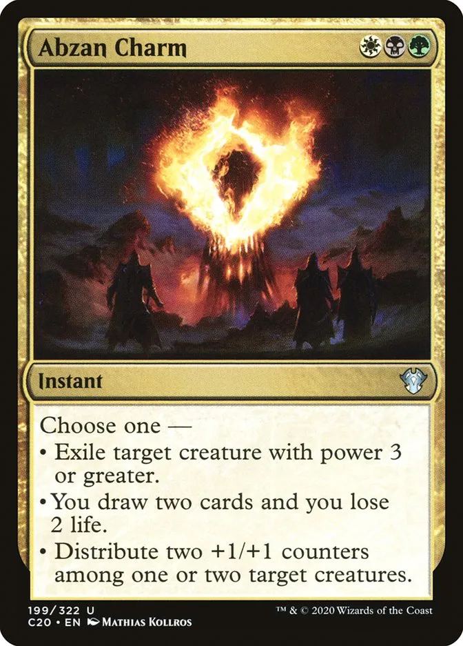 2020 Commander 2020 Abzan Charm uncommon #199 unlisted card image