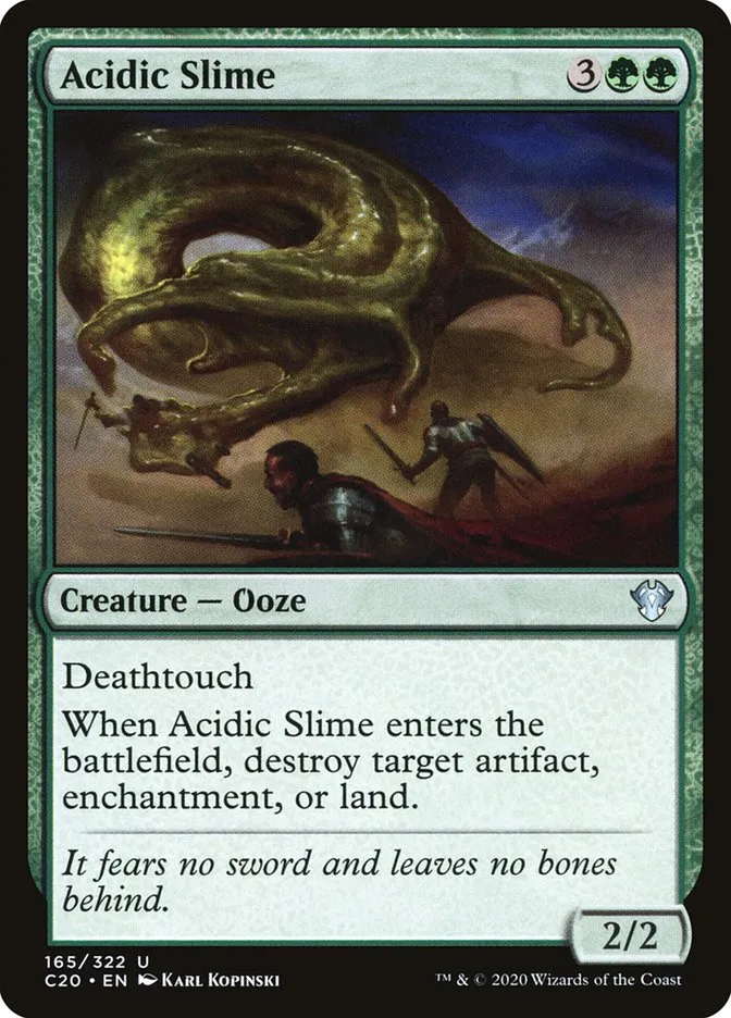 2020 Commander 2020 Acidic Slime uncommon #165 unlisted card image