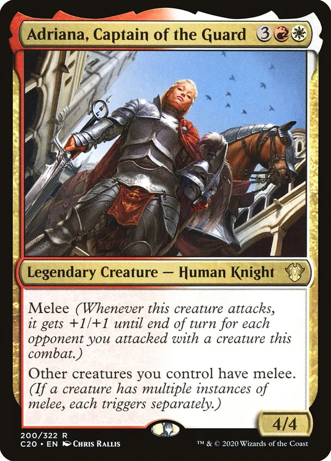 2020 Commander 2020 Adriana, Captain of the Guard rare #200 unlisted card image