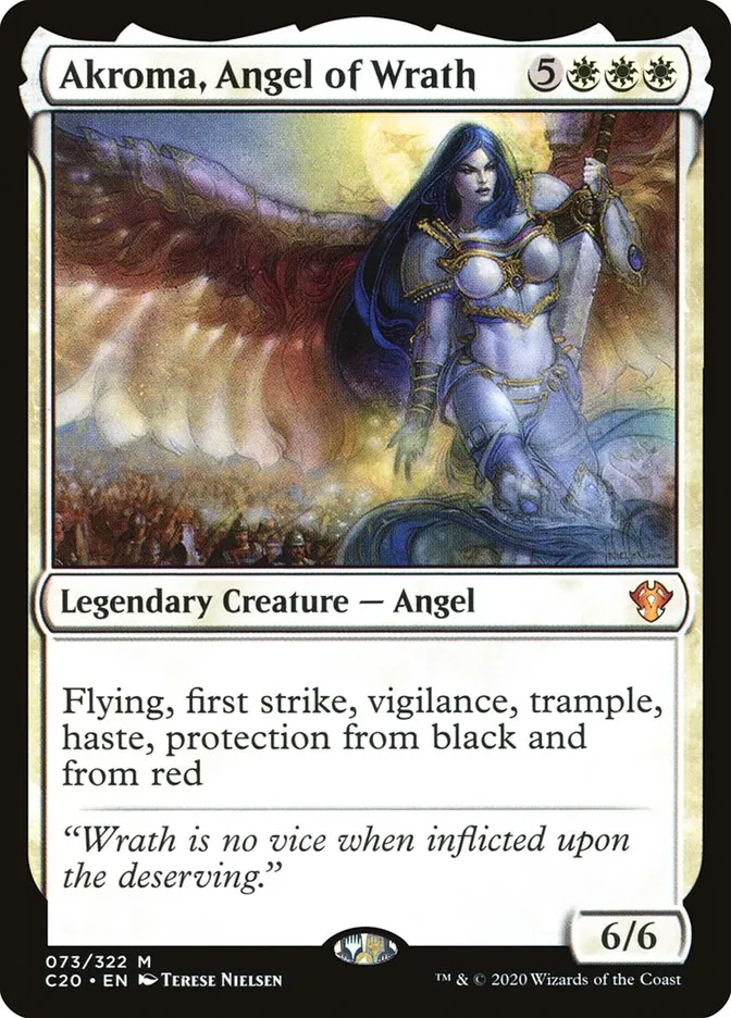2020 Commander 2020 Akroma, Angel of Wrath mythic #73 unlisted card image