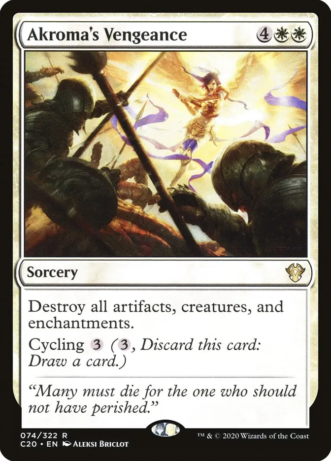 2020 Commander 2020 Akroma's Vengeance rare #74 unlisted card image