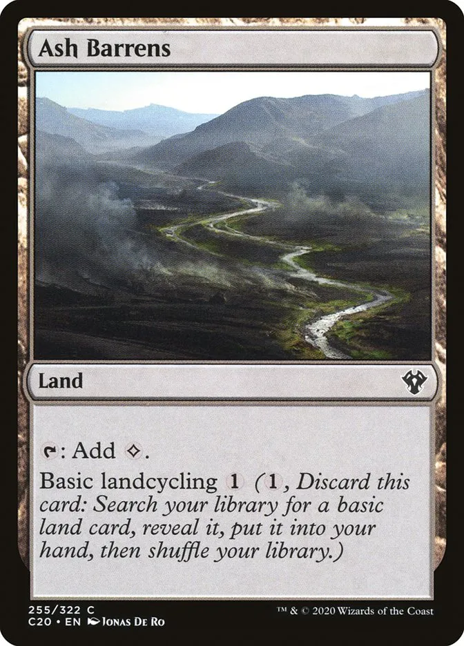 2020 Commander 2020 Ash Barrens common #255 unlisted card image