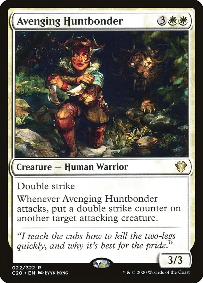 2020 Commander 2020 Avenging Huntbonder rare #22 unlisted card image