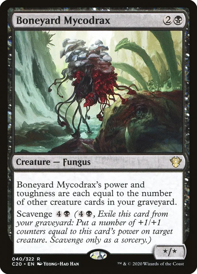 2020 Commander 2020 Boneyard Mycodrax rare #40 unlisted card image