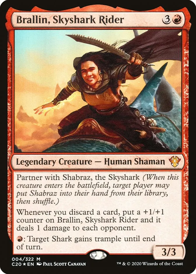 2020 Commander 2020 Brallin, Skyshark Rider mythic #4 unlisted card image
