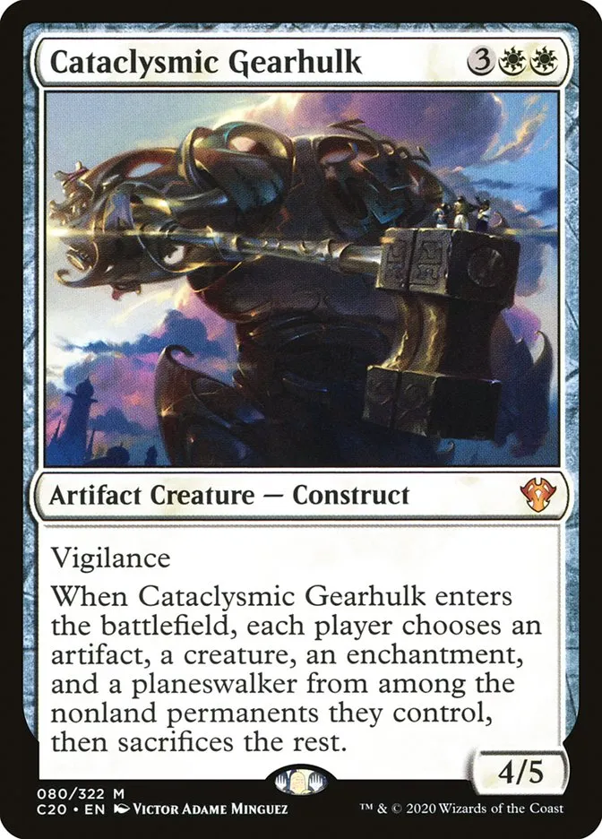 2020 Commander 2020 Cataclysmic Gearhulk mythic #80 unlisted card image