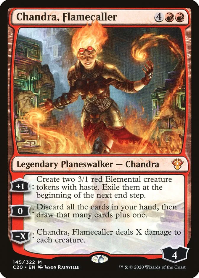 2020 Commander 2020 Chandra, Flamecaller mythic #145 unlisted card image