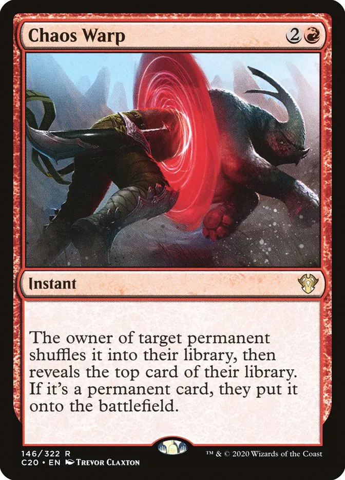 2020 Commander 2020 Chaos Warp rare #146 unlisted card image