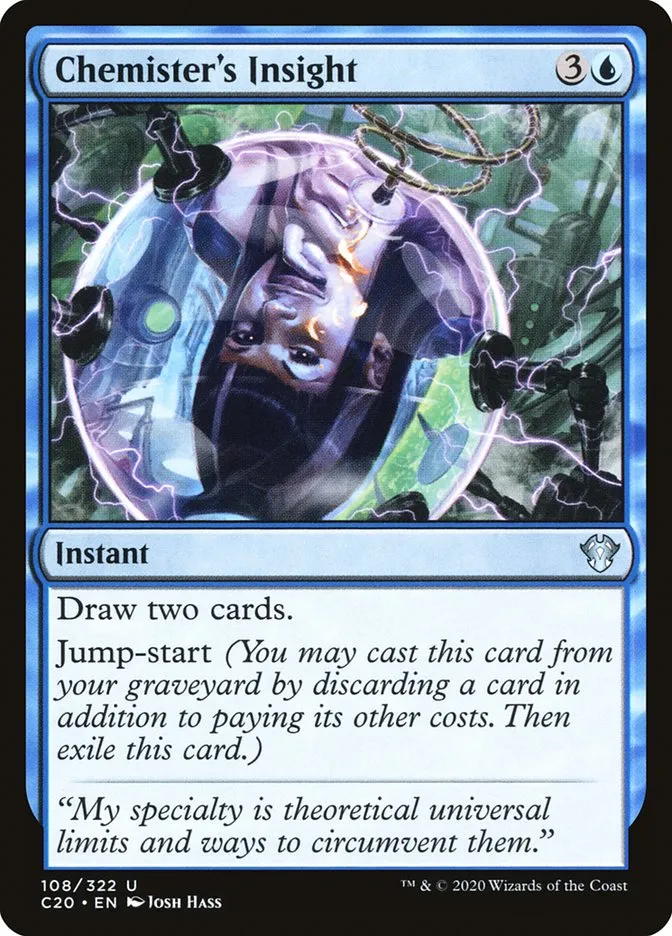 2020 Commander 2020 Chemister's Insight uncommon #108 unlisted card image