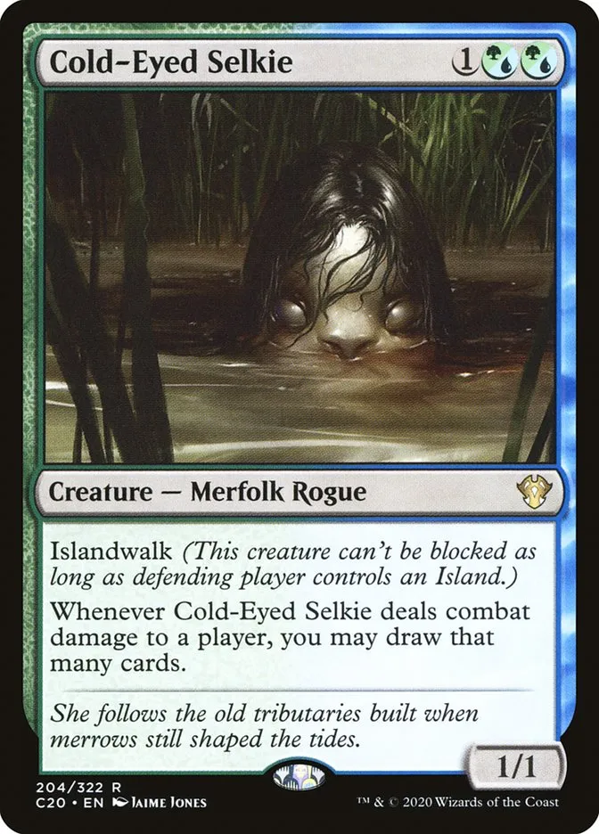 2020 Commander 2020 Cold-Eyed Selkie rare #204 unlisted card image