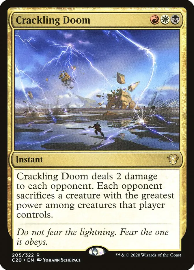 2020 Commander 2020 Crackling Doom rare #205 unlisted card image