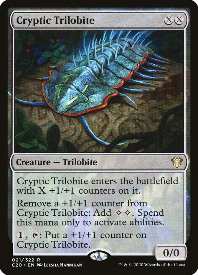 2020 Commander 2020 Cryptic Trilobite rare #21 unlisted card image