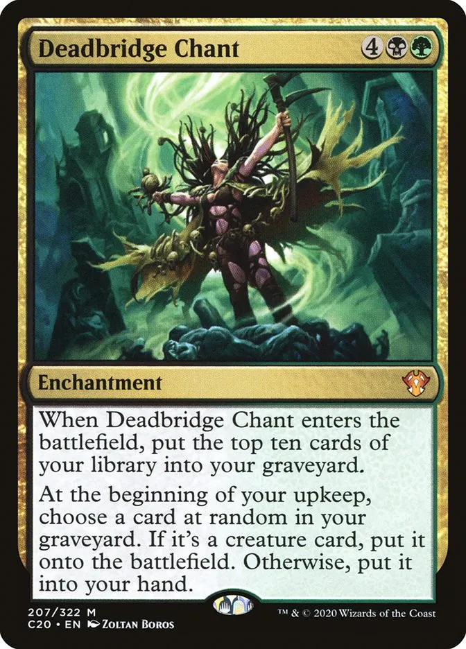 2020 Commander 2020 Deadbridge Chant mythic #207 unlisted card image
