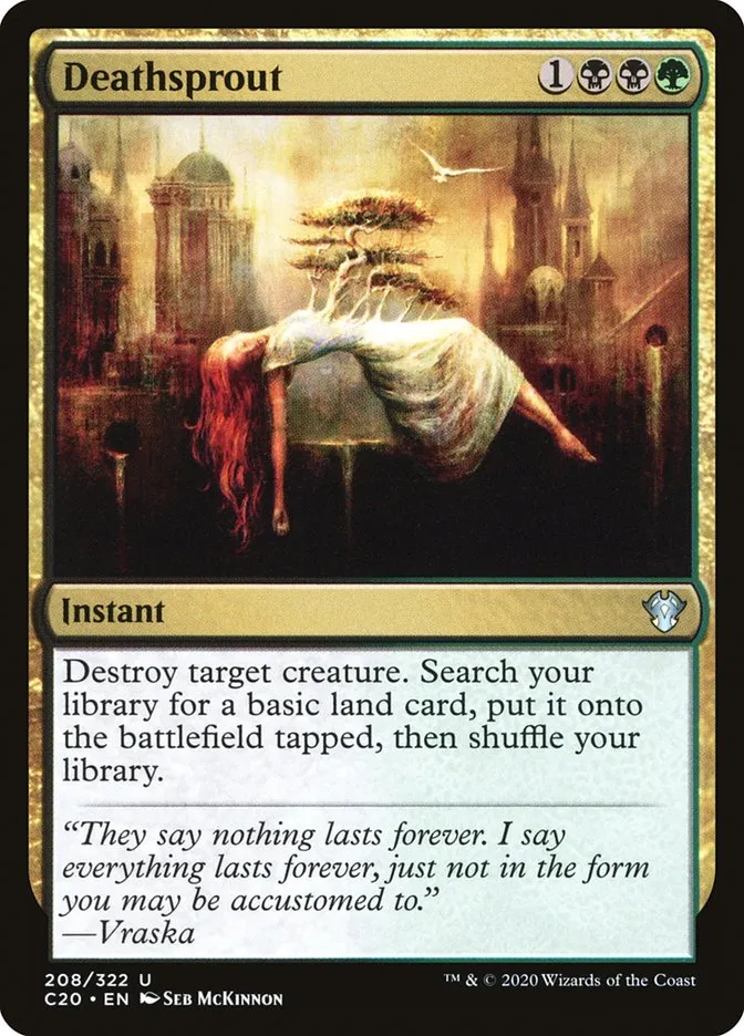 2020 Commander 2020 Deathsprout uncommon #208 unlisted card image