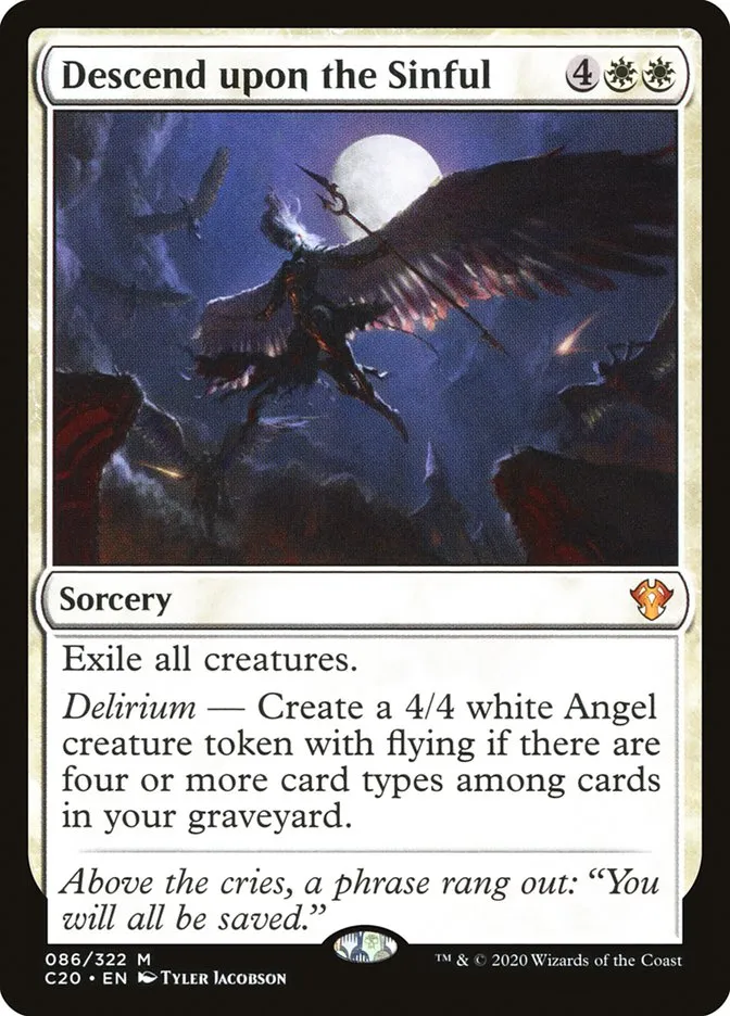 2020 Commander 2020 Descend upon the Sinful mythic #86 unlisted card image
