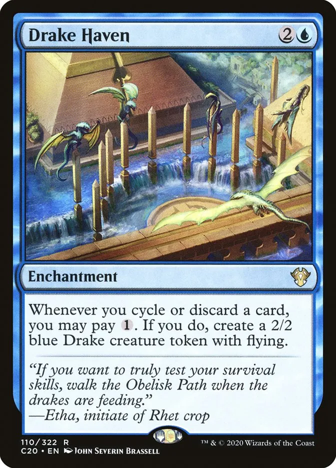 2020 Commander 2020 Drake Haven rare #110 unlisted card image