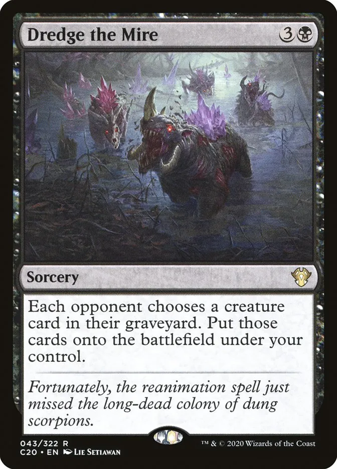 2020 Commander 2020 Dredge the Mire rare #43 unlisted card image