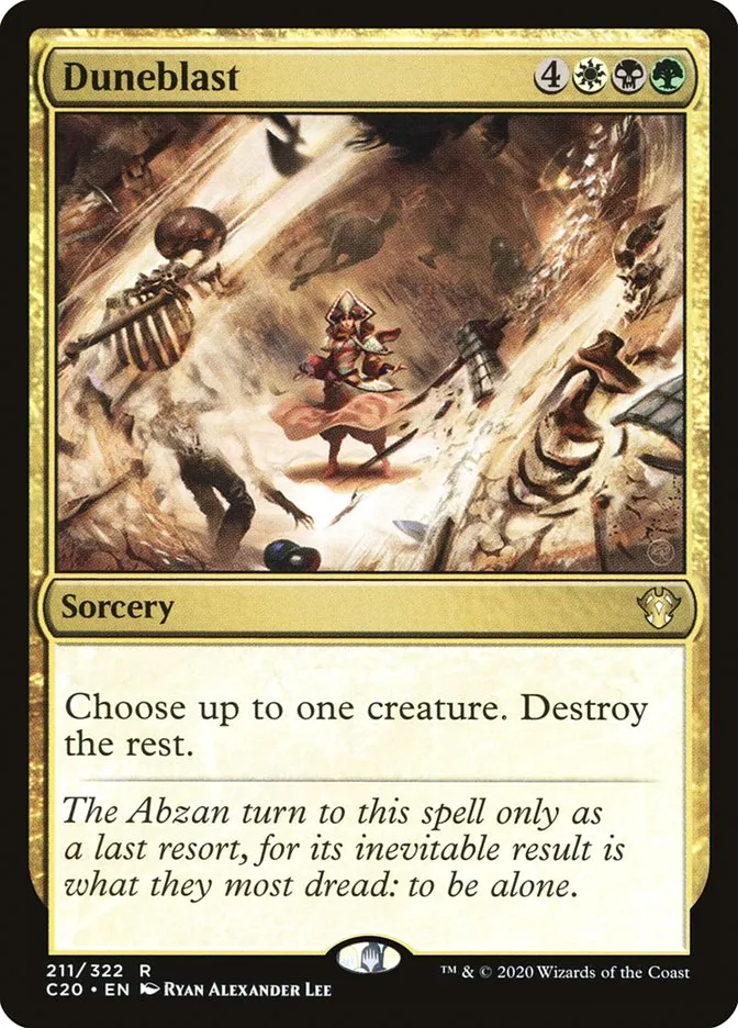 2020 Commander 2020 Duneblast rare #211 unlisted card image