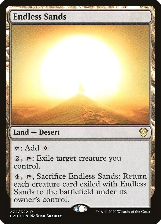 2020 Commander 2020 Endless Sands rare #272 unlisted card image