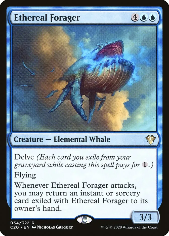 2020 Commander 2020 Ethereal Forager rare #34 unlisted card image