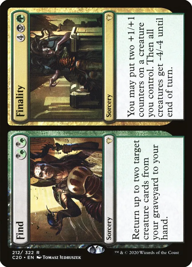 2020 Commander 2020 Find // Finality rare #212 unlisted card image