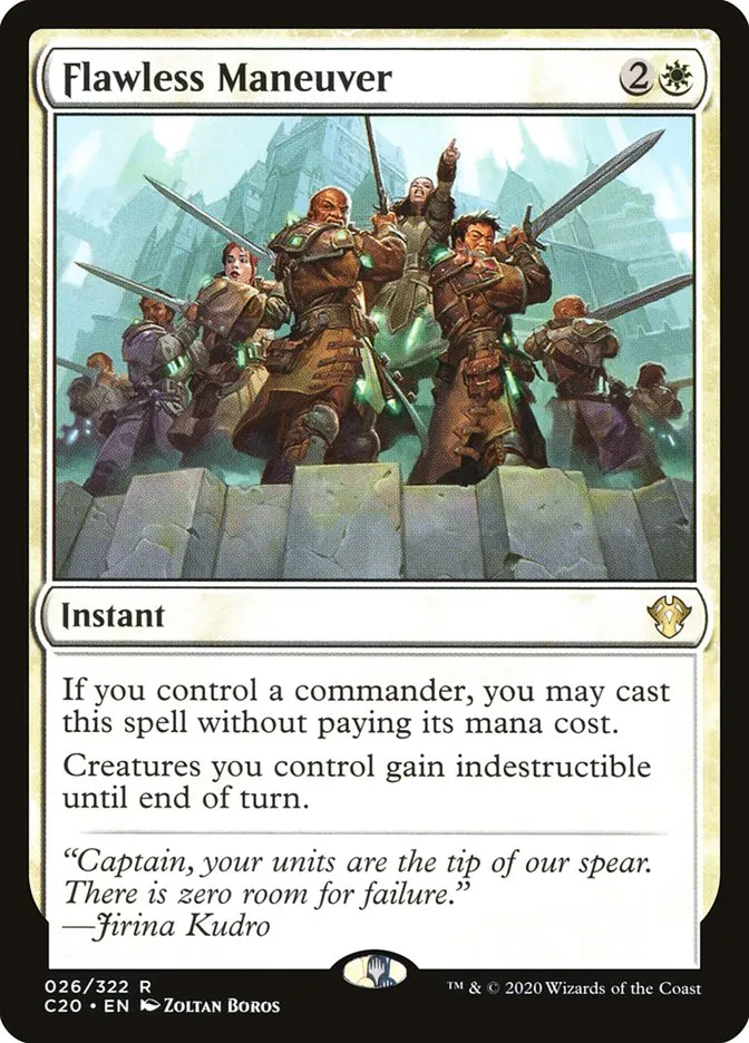 2020 Commander 2020 Flawless Maneuver rare #26 unlisted card image