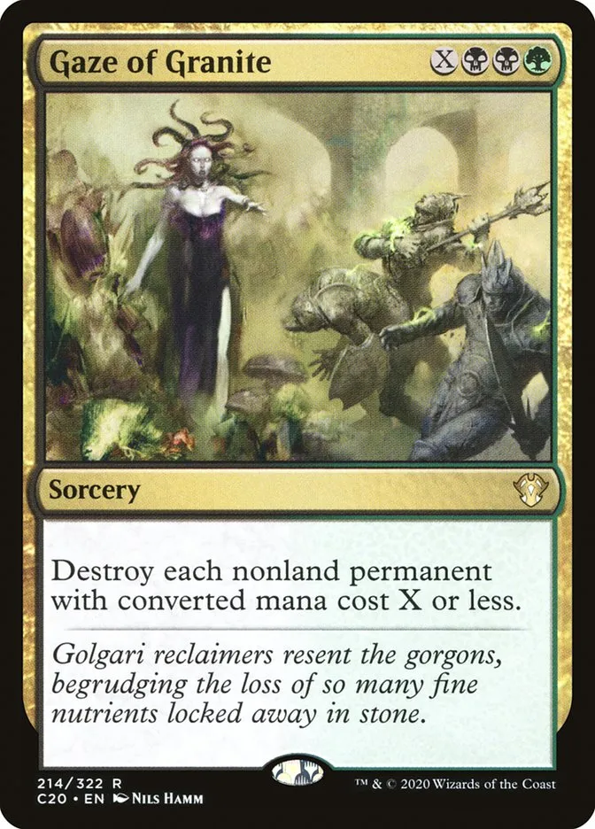 2020 Commander 2020 Gaze of Granite rare #214 unlisted card image
