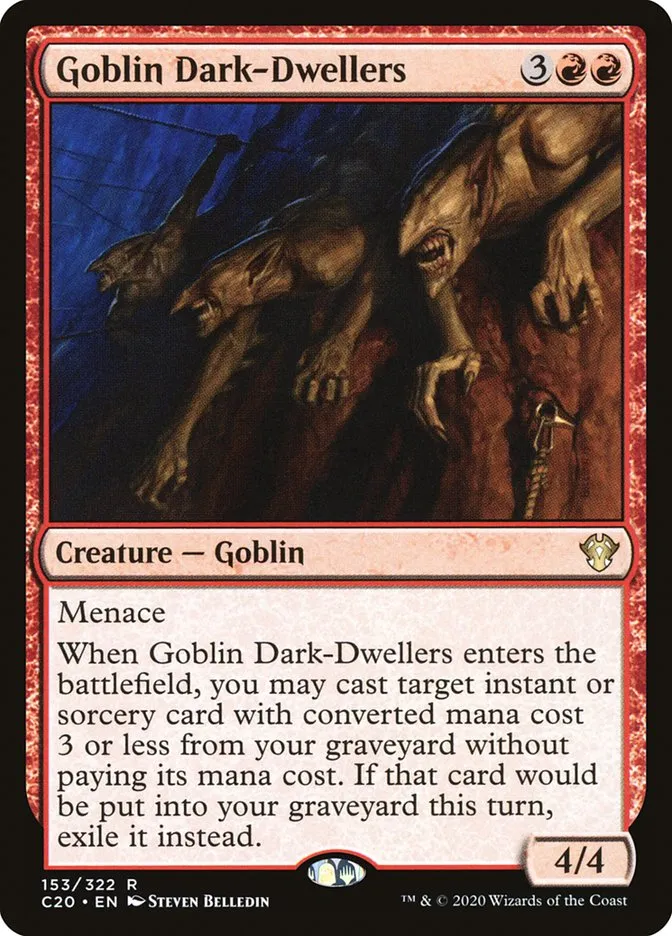 2020 Commander 2020 Goblin Dark-Dwellers rare #153 unlisted card image