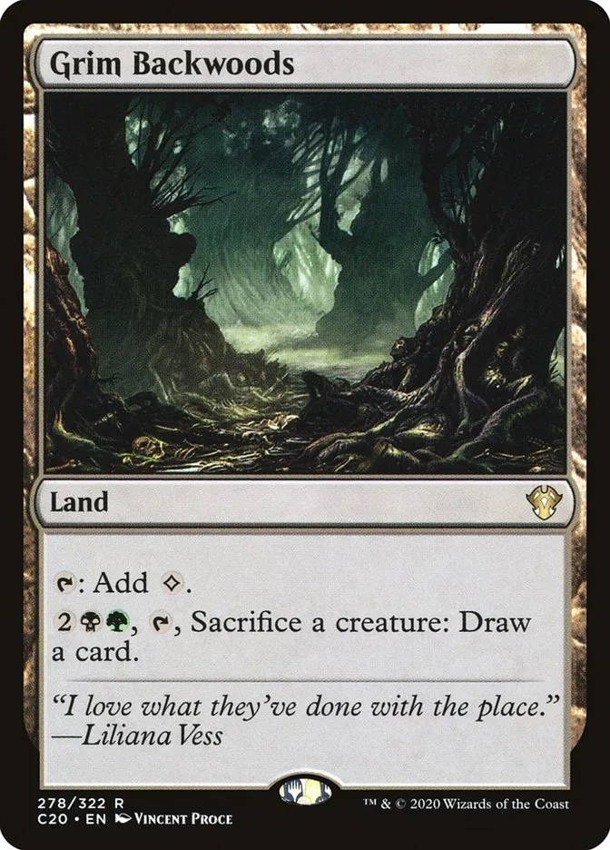 2020 Commander 2020 Grim Backwoods rare #278 unlisted card image
