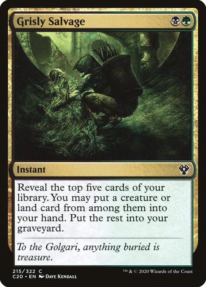 2020 Commander 2020 Grisly Salvage common #215 unlisted card image