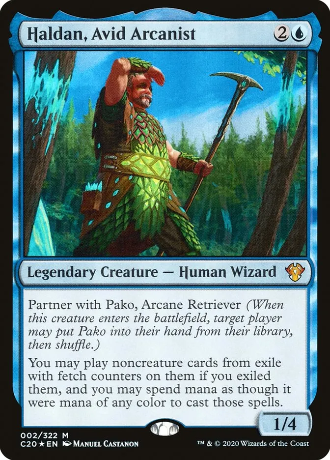 2020 Commander 2020 Haldan, Avid Arcanist mythic #2 unlisted card image