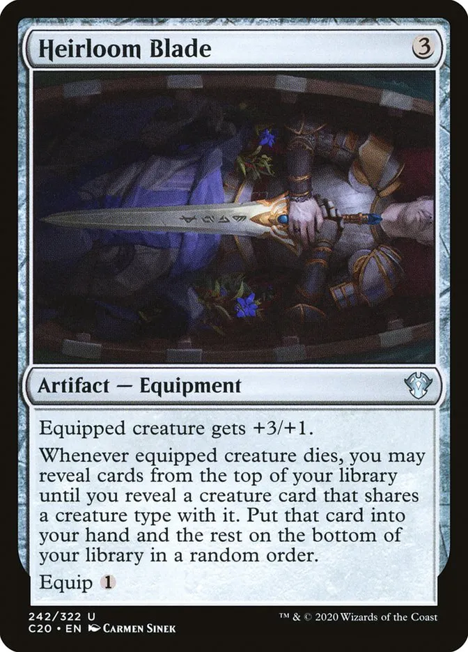 2020 Commander 2020 Heirloom Blade uncommon #242 unlisted card image