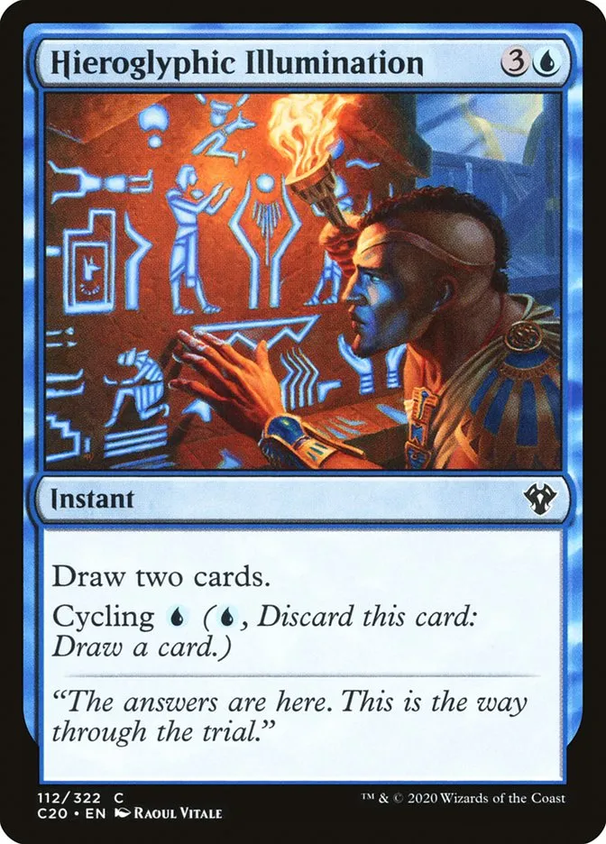 2020 Commander 2020 Hieroglyphic Illumination common #112 unlisted card image