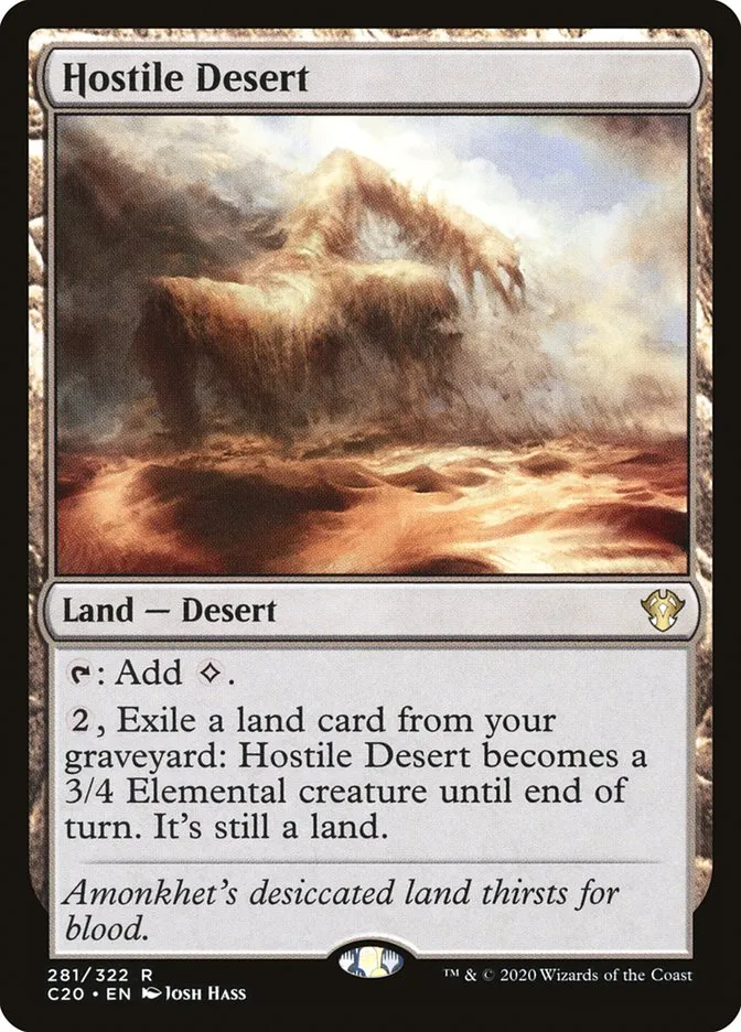 2020 Commander 2020 Hostile Desert rare #281 unlisted card image