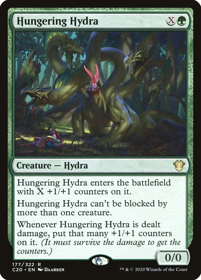 2020 Commander 2020 Hungering Hydra rare #177 unlisted card image