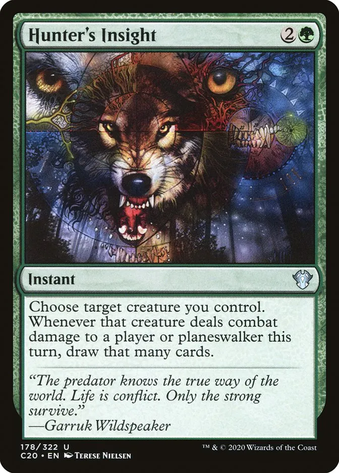 2020 Commander 2020 Hunter's Insight uncommon #178 unlisted card image