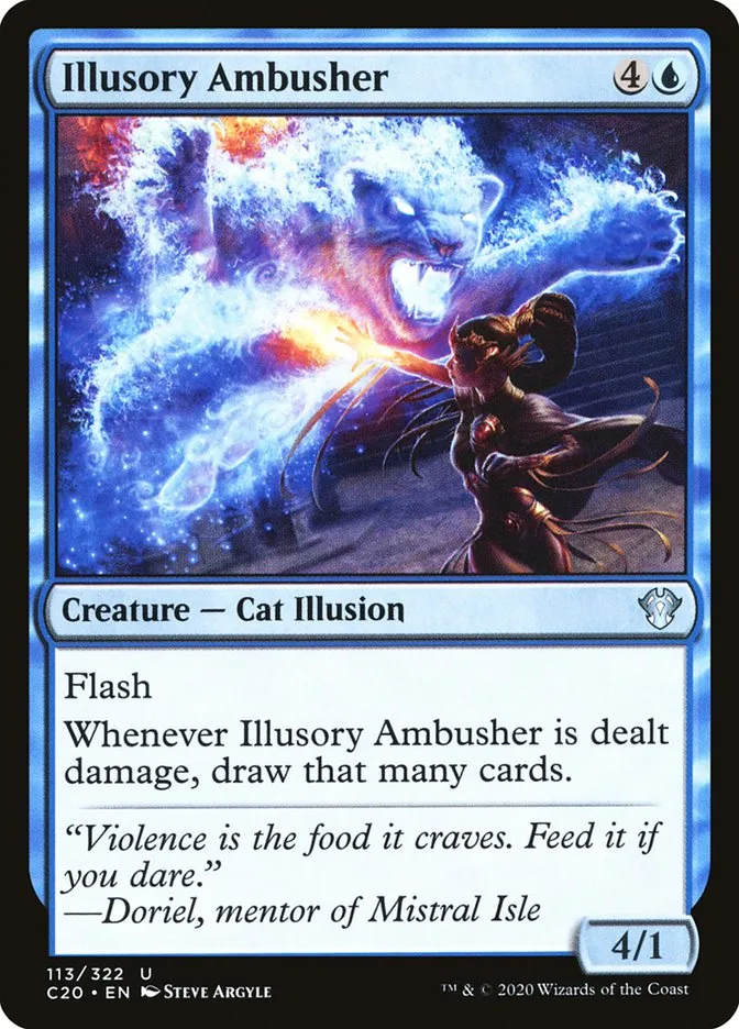 2020 Commander 2020 Illusory Ambusher uncommon #113 unlisted card image