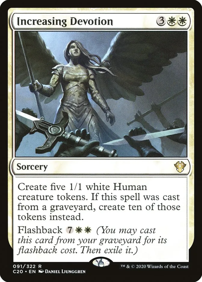 2020 Commander 2020 Increasing Devotion rare #91 unlisted card image