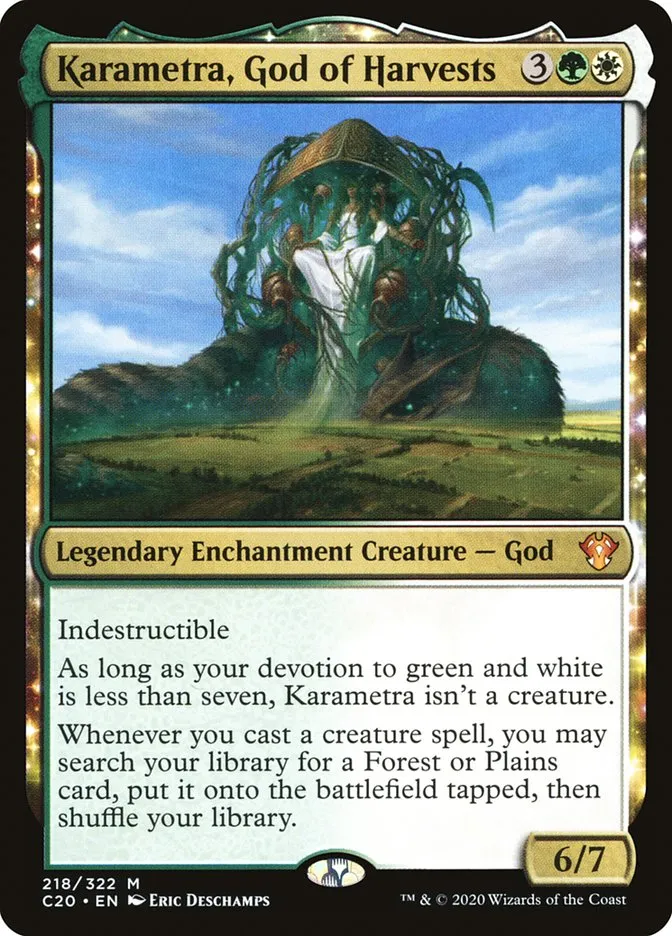 2020 Commander 2020 Karametra, God of Harvests mythic #218 unlisted card image