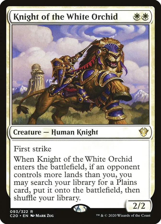 2020 Commander 2020 Knight of the White Orchid rare #93 unlisted card image
