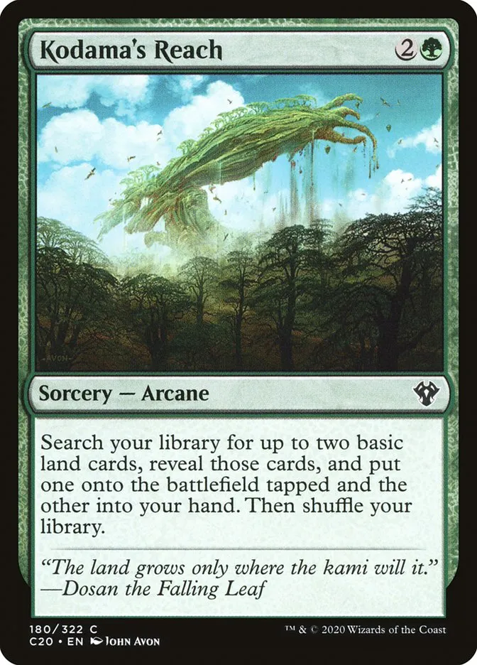 2020 Commander 2020 Kodama's Reach common #180 unlisted card image